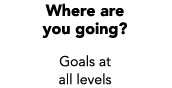 Where are you going? Goals at all levels